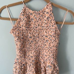 pink floral sleeveless top